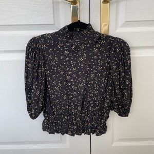 Ganni Floral Crepe Blouse